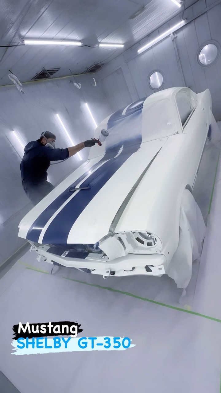 Shelby GT500: restauración y pintura total en GyG Automotriz